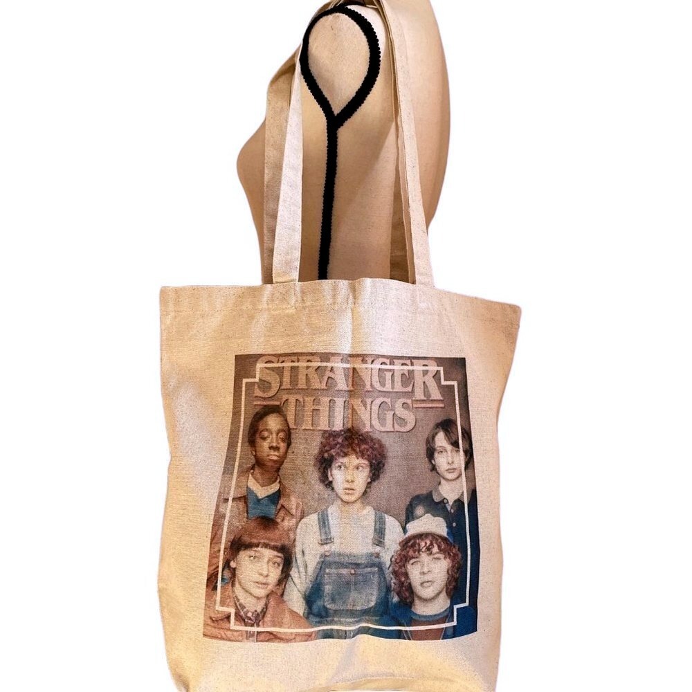 Stranger Things Canvas Tote Bag Shopper‎ Movie TV Show Graphic Print